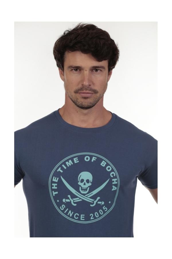 The Time Of Bocha Polo Team Camiseta Pirata Hombre The Time Of Bocha QV1C40 Denim