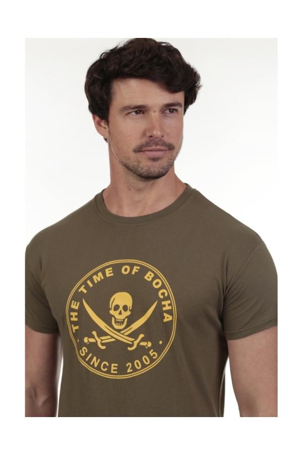 The Time Of Bocha Polo Team Camiseta Pirata Hombre The Time Of Bocha QV1C40 Kaki
