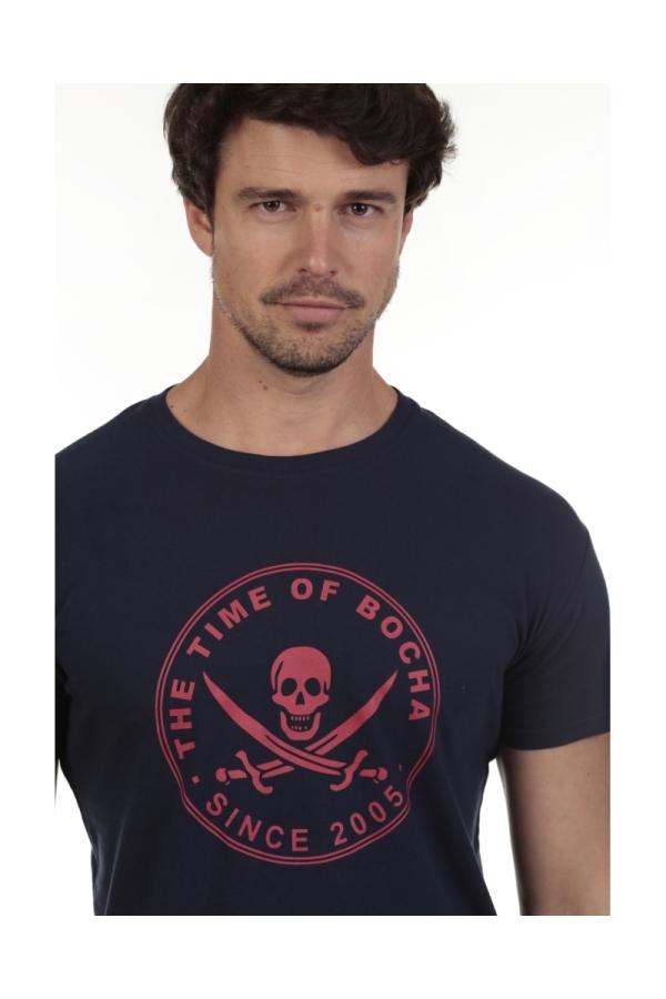 The Time Of Bocha Polo Team Camiseta Pirata Hombre The Time Of Bocha QV1C40 Marino