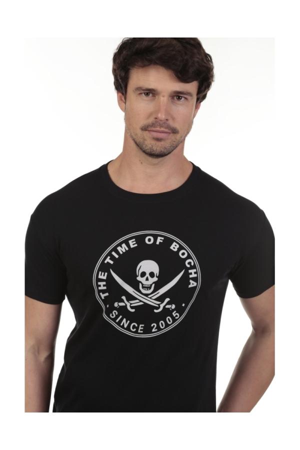 The Time Of Bocha Polo Team Camiseta Pirata Hombre The Time Of Bocha QV1C40 Negro