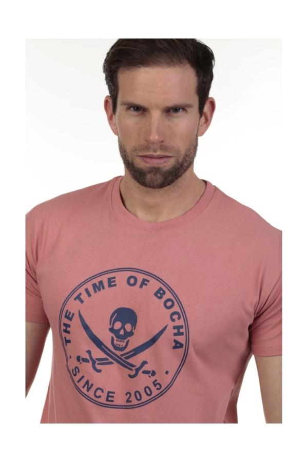 The Time Of Bocha Polo Team Camiseta Pirata Hombre The Time Of Bocha QV1C40 Rosa