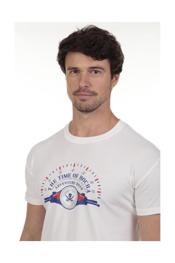 The Time Of Bocha Polo Team Camiseta Road Hombre The Time Of Bocha QV1C18 Blanco