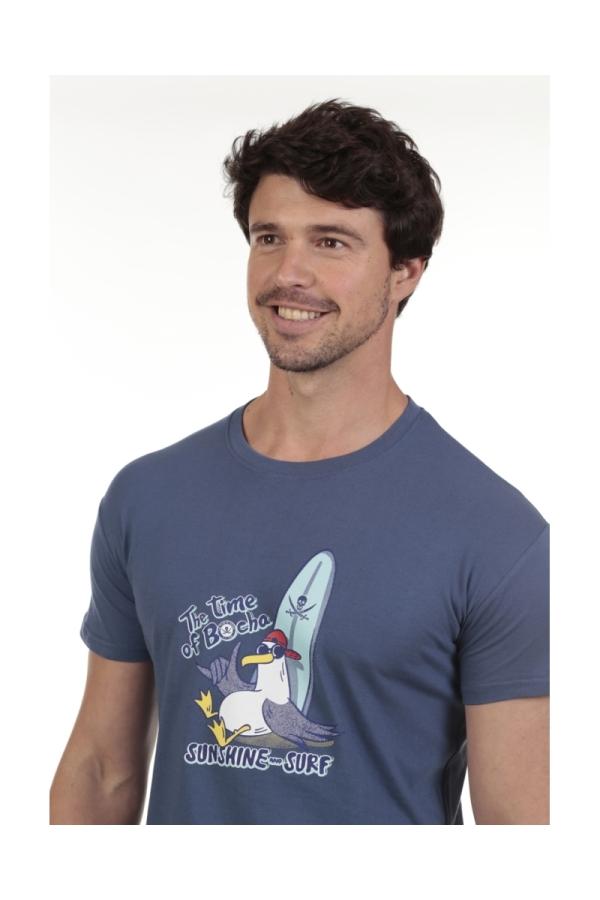 The Time Of Bocha Polo Team Camiseta Surf Hombre The Time Of Bocha QV1C05 Denim