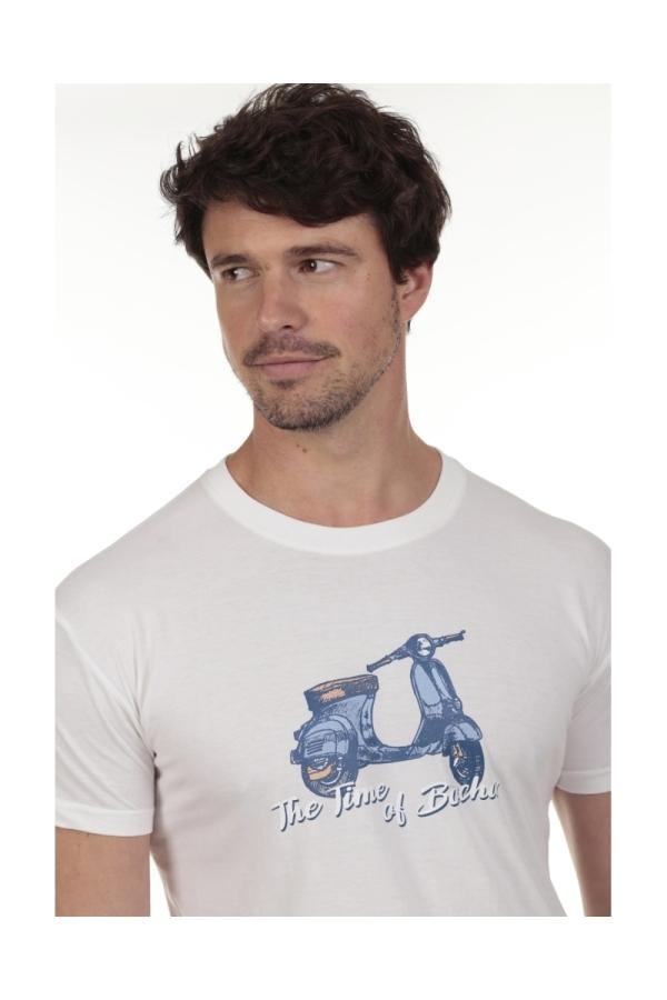 The Time Of Bocha Polo Team Camista Moto Hombre The Time Of Bocha QV1C20 Blanco