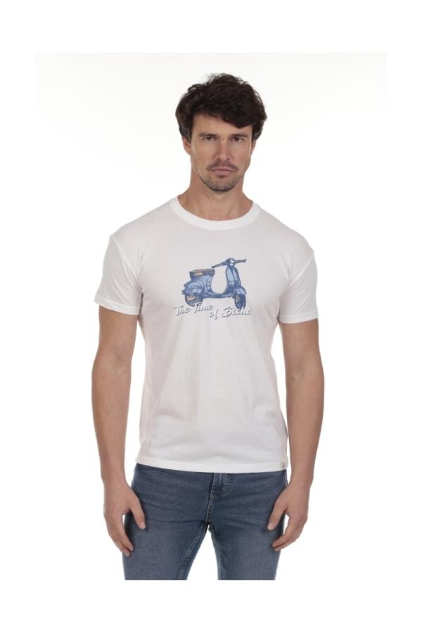 the time of bocha polo team Camista Moto Hombre The Time Of Bocha QV1C20 Blanco
