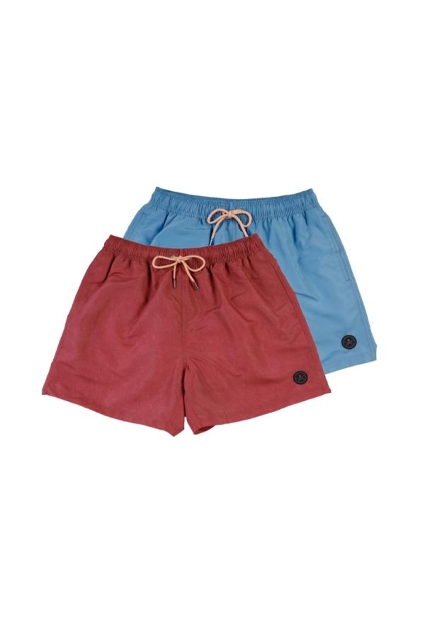 the time of bocha polo team Pack 2 Bañadores Hombre The Time Of Bocha QV1PK.SP Rojo-Celeste