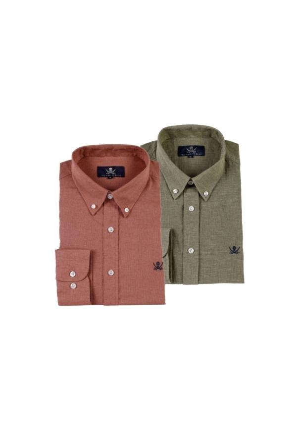 the time of bocha polo team Pack 2 Camisas Lino Hombre The Time Of Bocha QV1PK.CS 406-409