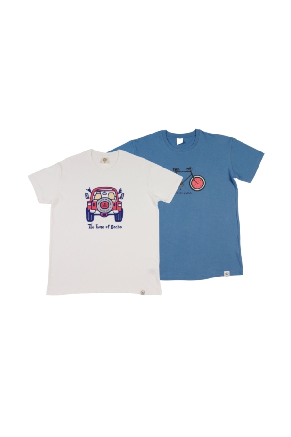 the time of bocha polo team Pack 2 Camisetas Hombre The Time Of Bocha QV1PK.CM Blanco-Azul.Jea