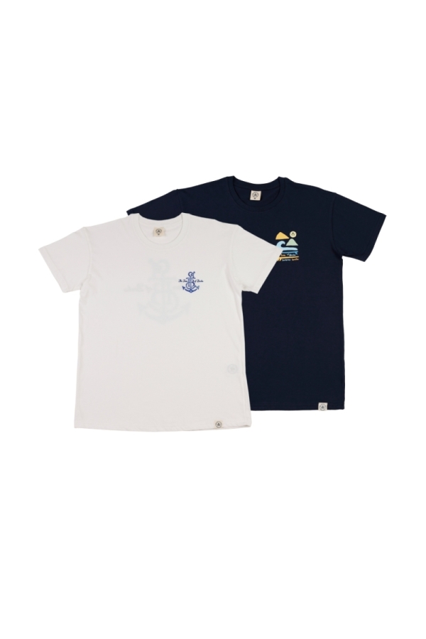 the time of bocha polo team Pack 2 Camisetas Hombre The Time Of Bocha QV1PK.CM Blanco-Marino