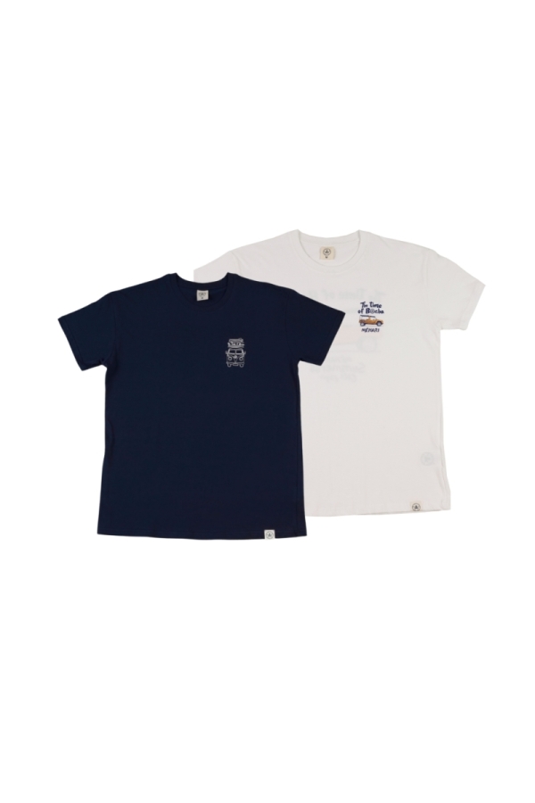 the time of bocha polo team Pack 2 Camisetas Hombre The Time Of Bocha QV1PK.CM Marino-Blanco