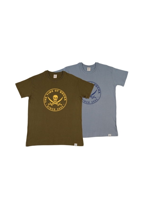 the time of bocha polo team Pack 2 Camisetas Hombre The Time Of Bocha QV1PK.CM Kaki-Azul.Vin