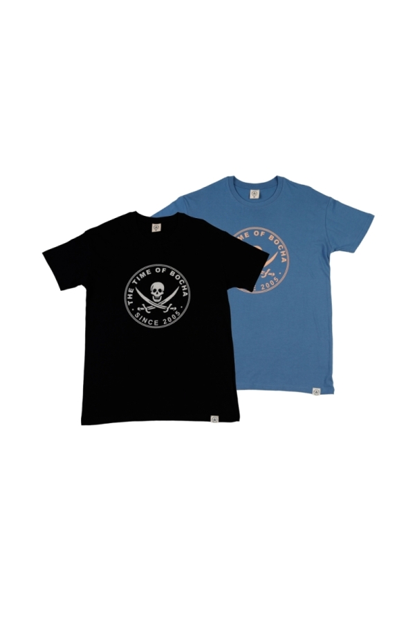 the time of bocha polo team Pack 2 Camisetas Hombre The Time Of Bocha QV1PK.CM Negro-Azul.Jea
