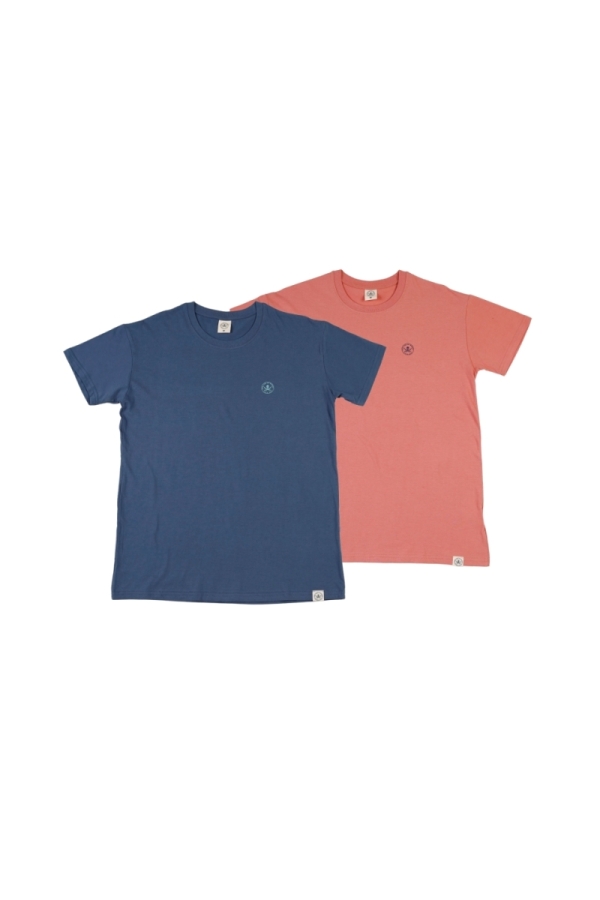 the time of bocha polo team Pack 2 Camisetas Hombre The Time Of Bocha QV1PK.CM Denim-Rosa