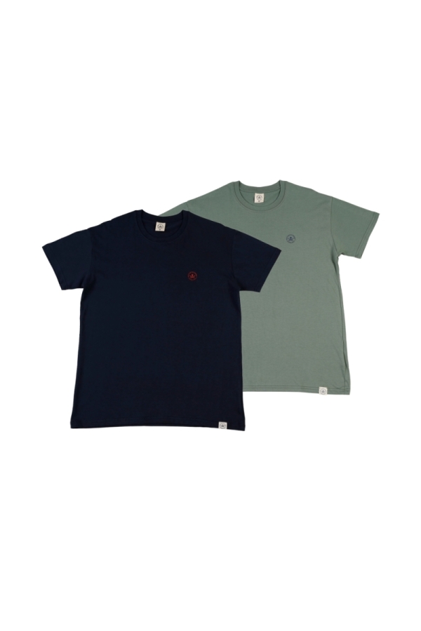 the time of bocha polo team Pack 2 Camisetas Hombre The Time Of Bocha QV1PK.CM Marino-Verde