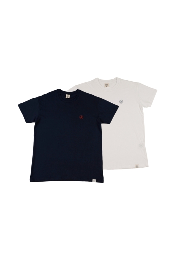 the time of bocha polo team Pack 2 Camisetas Hombre The Time Of Bocha QV1PK.CM Marino-Blanco