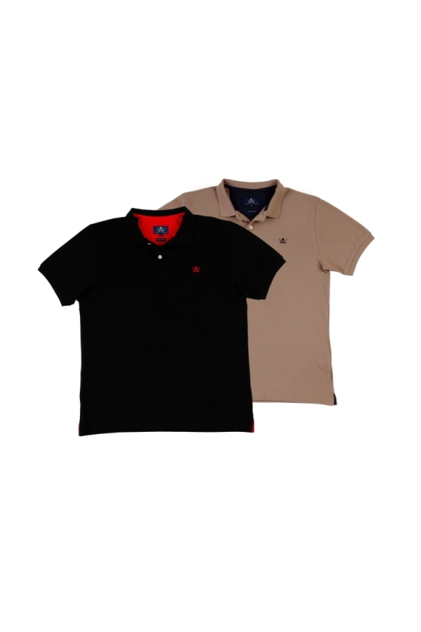 the time of bocha polo team Pack 2 Polos Basicos Hombre The Time Of Bocha QV1PK.PL Negro-Arena