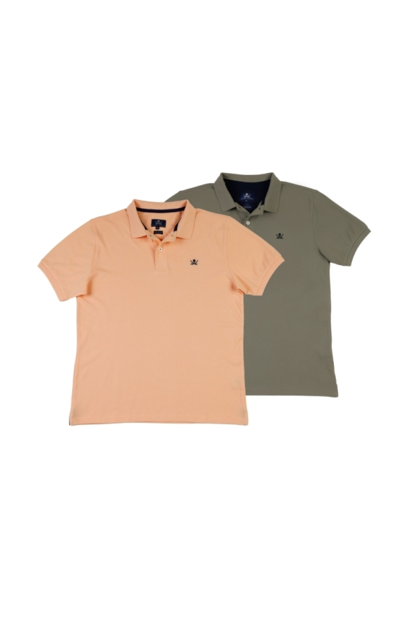 the time of bocha polo team Pack 2 Polos Basicos Hombre The Time Of Bocha QV1PK.PL Apricot-V.Shadow