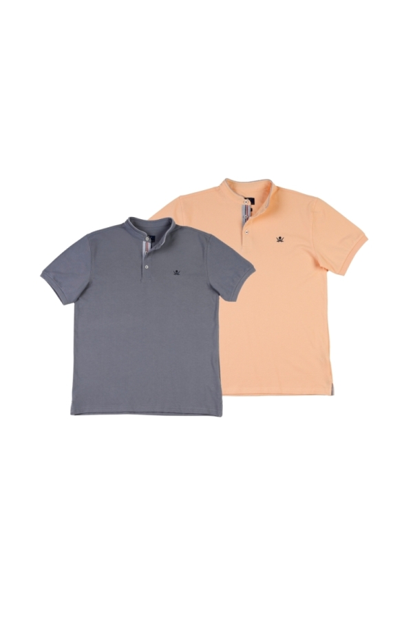 the time of bocha polo team Pack 2 Polos Mao Hombre The Time Of Bocha QV1PK.PL Gris-Apricot