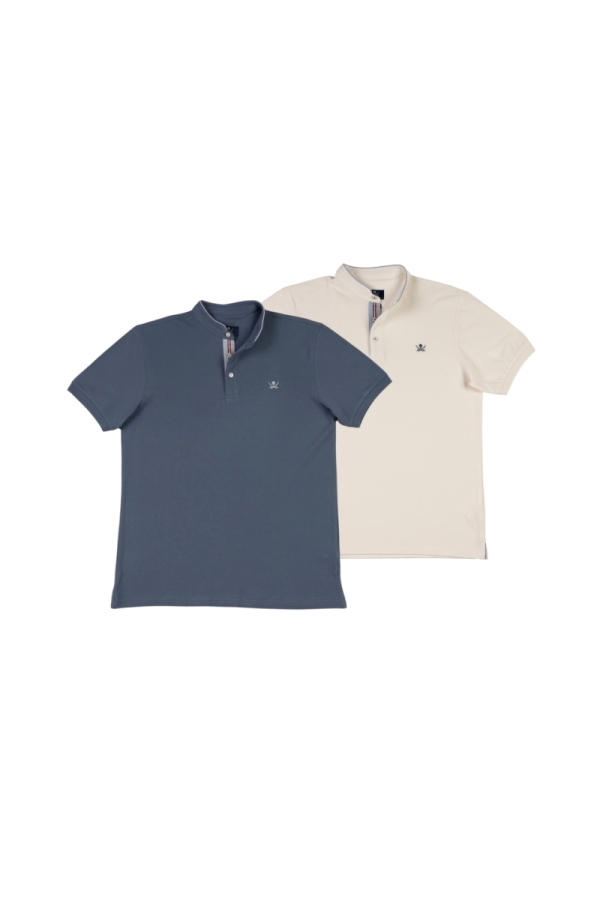 the time of bocha polo team Pack 2 Polos Mao Hombre The Time Of Bocha QV1PK.PL Azul.Mir-Beige