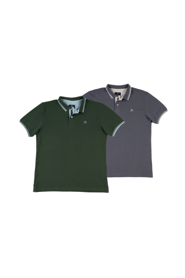 the time of bocha polo team Pack 2 Polos Pirata Hombre The Time Of Bocha QV1PK.PL V.Bot-Gris