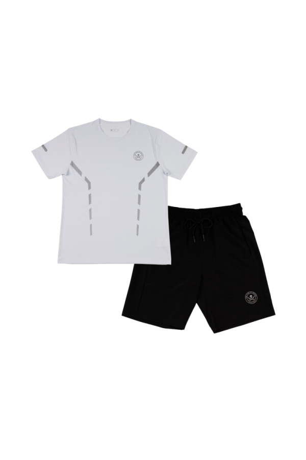 the time of bocha polo team Pack Camiseta Y Short Padel Hombre The Time Of Bocha QV1PK.PAD Blanco-Negro