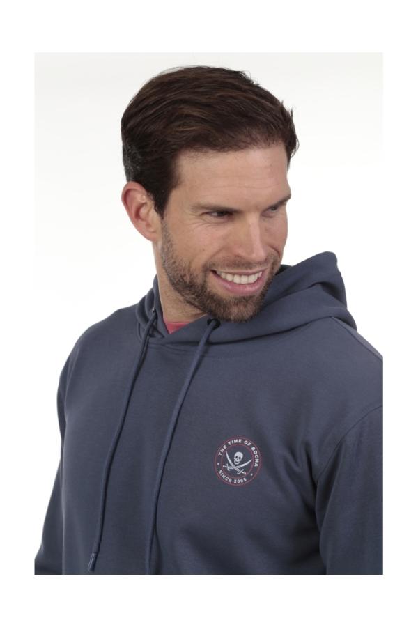 The Time Of Bocha Polo Team Sudadera Canguro Hombre The Time Of Bocha QV1SCANGU Denim