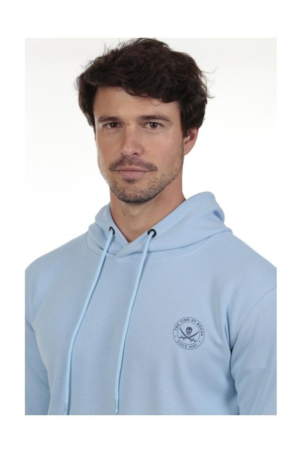 The Time Of Bocha Polo Team Sudadera Canguro Hombre The Time Of Bocha QV1SCANGU Celeste