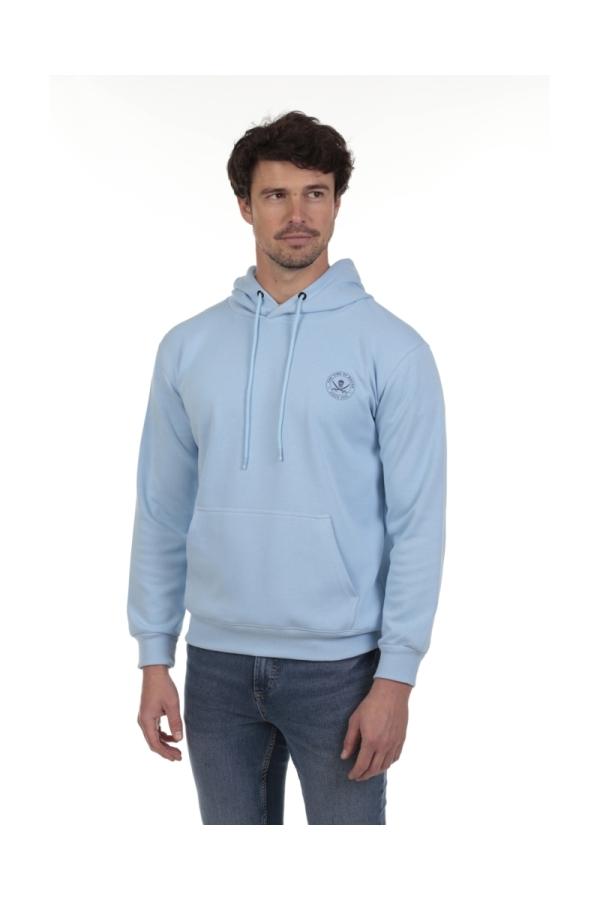 the time of bocha polo team Sudadera Canguro Hombre The Time Of Bocha QV1SCANGU Celeste