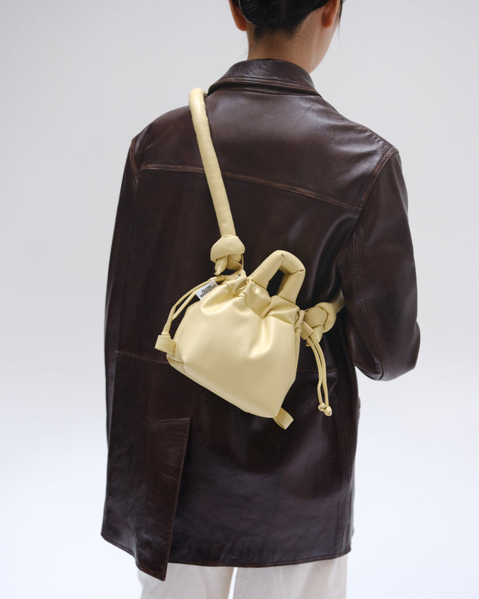 Thinking Mu Butter Yellow Micro Ona Vegan Leather Bag