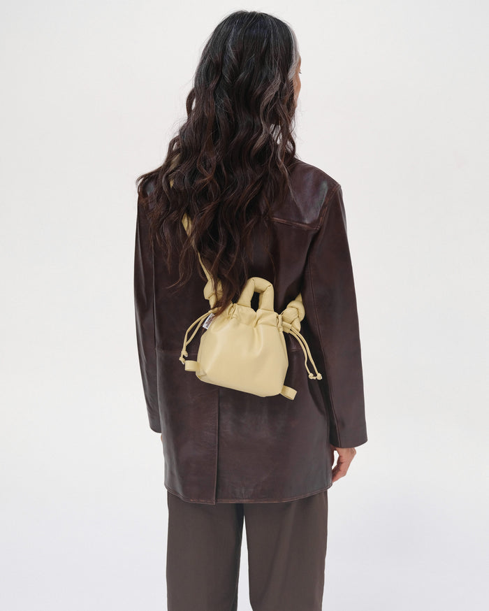 Thinking Mu Butter Yellow Micro Ona Vegan Leather Bag