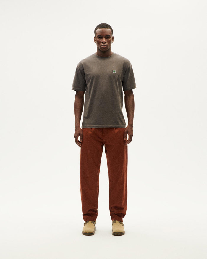 Thinking Mu Camiseta Gris Face Sol Espalda Verde Aaron