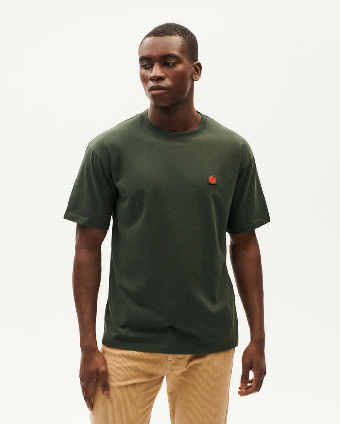 Thinking Mu Camiseta Verde Face Sol Espalda Rojo Aaron