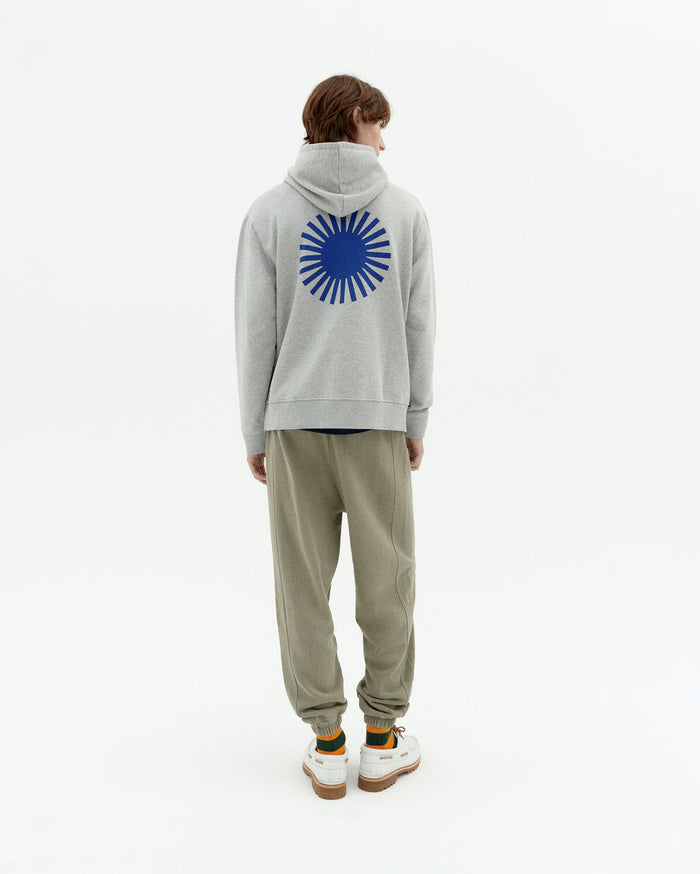 Thinking Mu Sudadera Capucha Gris Sol Contrast Simon