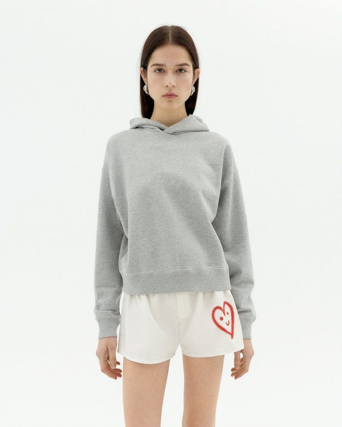 thinking mu Sudadera gris con capucha retro sol Valeria