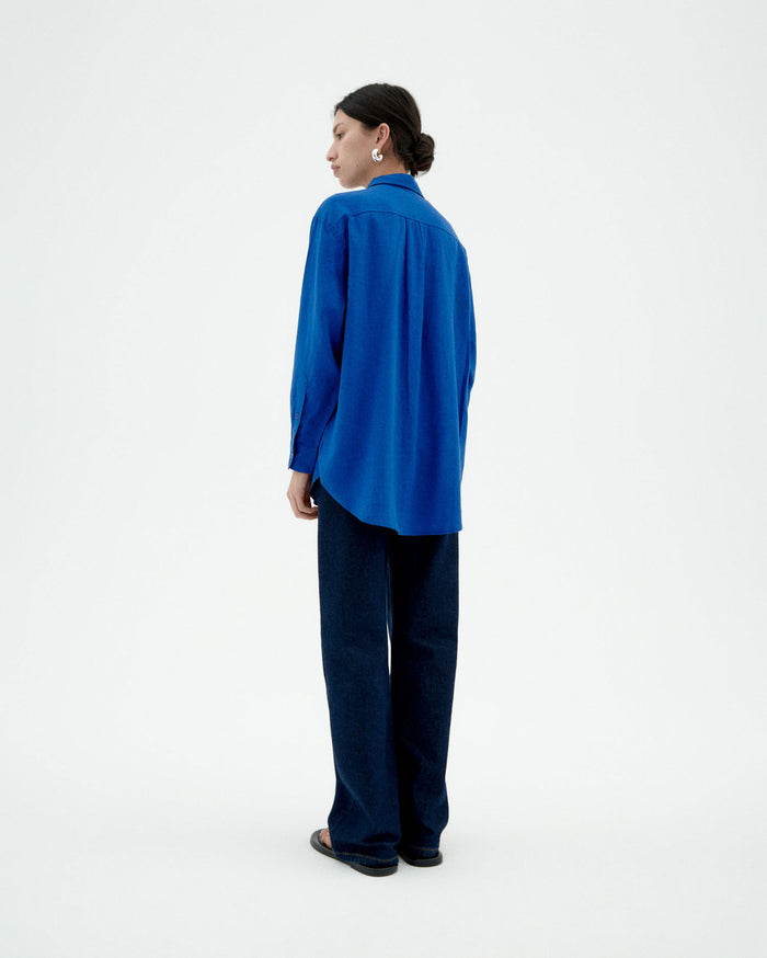 Thinking Mu Blusa Azul Hemp Gia