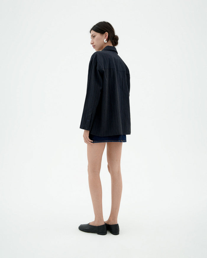 Thinking Mu Blusa Navy Popcorn Marcelle