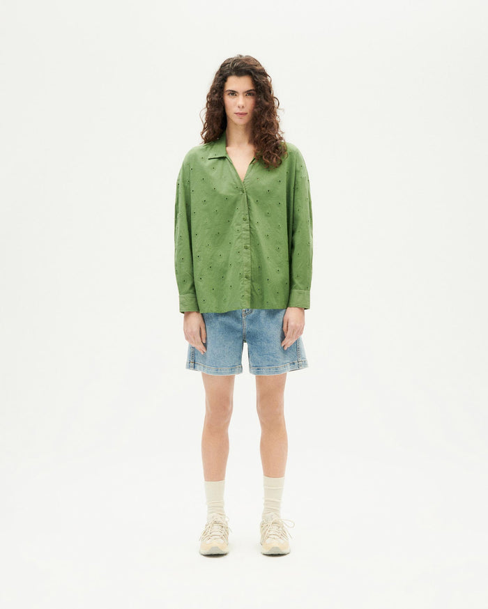 Thinking Mu Blusa Verde Cactus Margaret