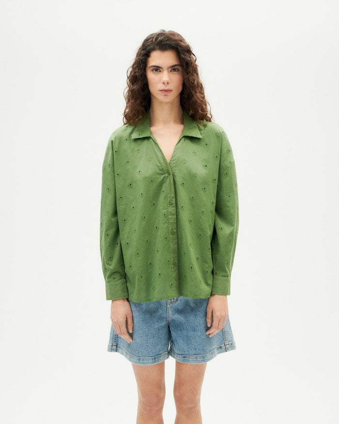 Thinking Mu Blusa Verde Cactus Margaret