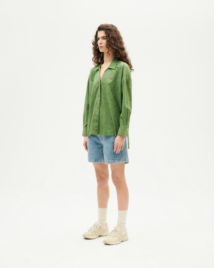 Thinking Mu Blusa Verde Cactus Margaret