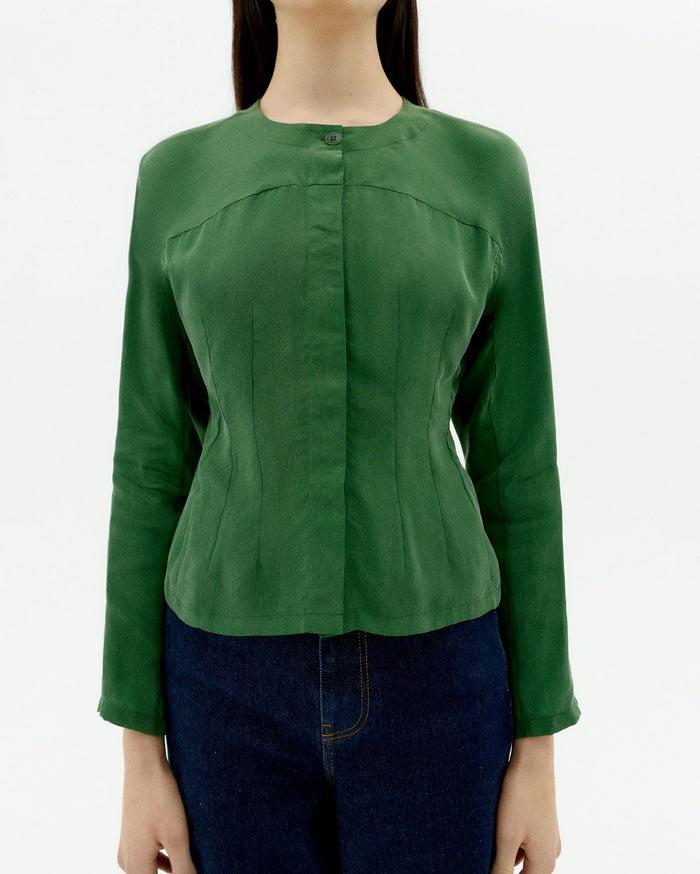 Thinking Mu Blusa Verde Cupro Briana