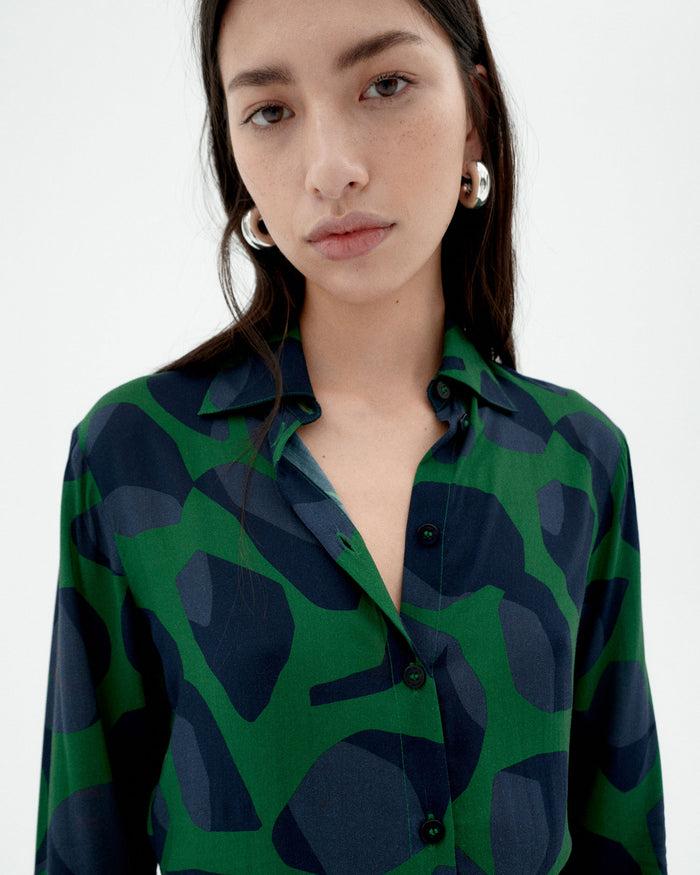 Thinking Mu Blusa Verde Leaf Katha