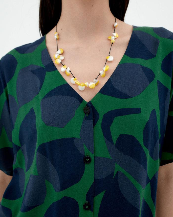 Thinking Mu Blusa Verde Leaf Libelula