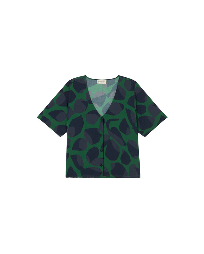 Thinking Mu Blusa Verde Leaf Libelula