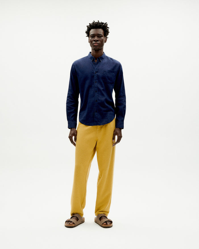 Thinking Mu Camisa Navy Hemp Ant