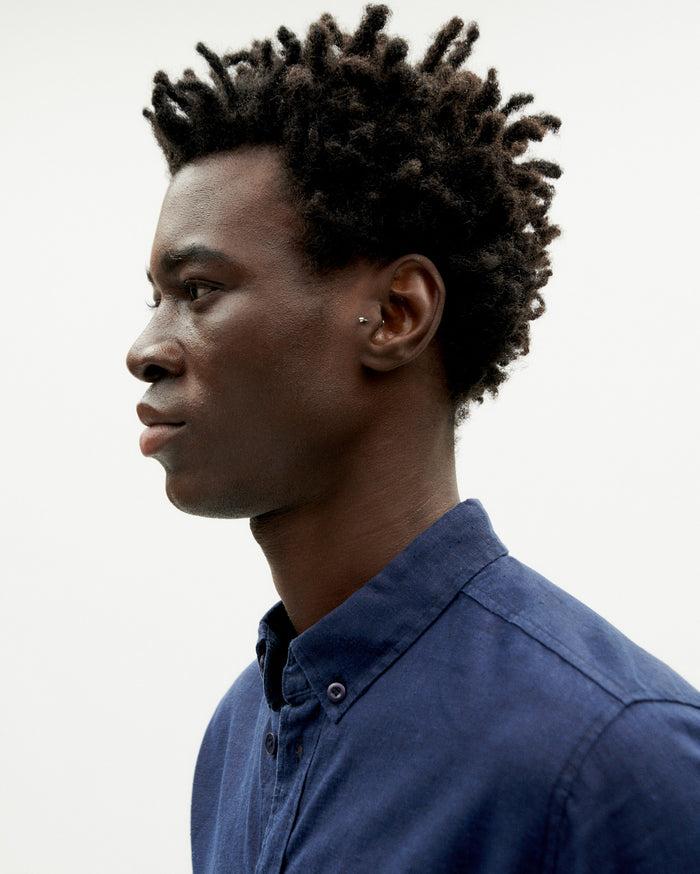 Thinking Mu Camisa Navy Hemp Ant