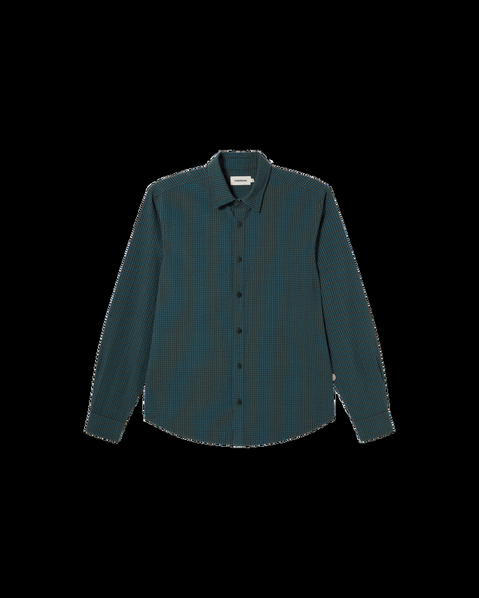 thinking mu Camisa verde seersucker Thomas