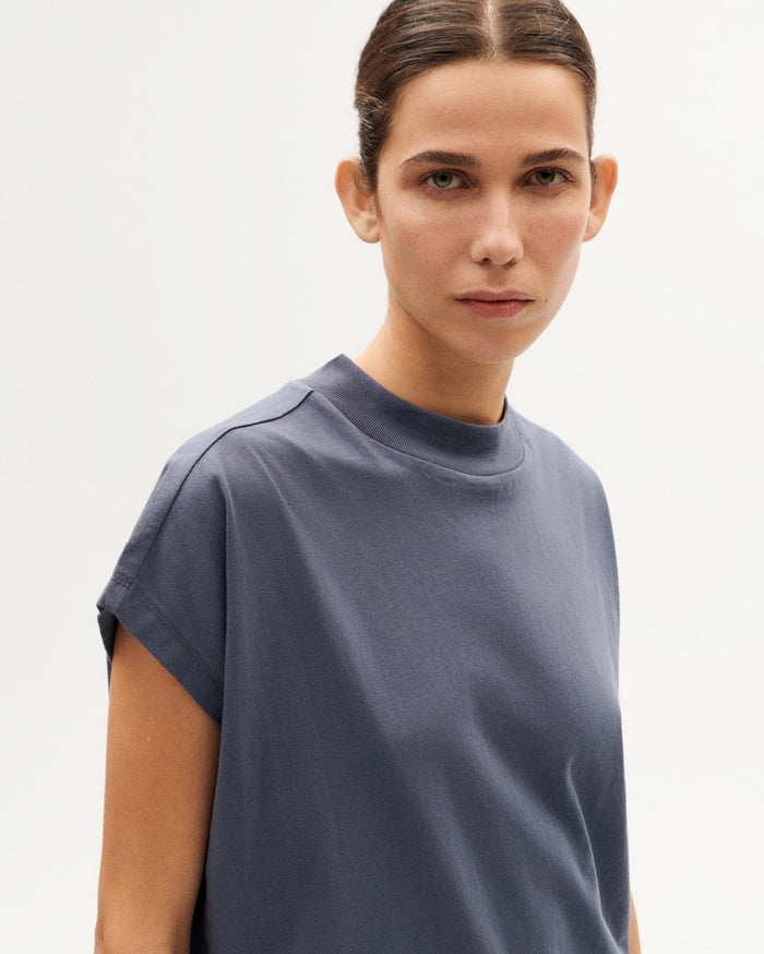 Thinking Mu Camiseta Azul Básica Volta