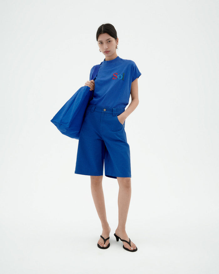 Thinking Mu Camiseta Azul Sol Type Volta