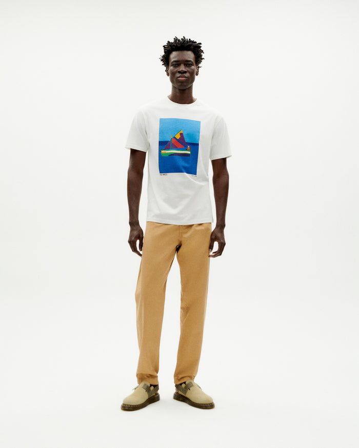 Thinking Mu Camiseta Blanca Barquito