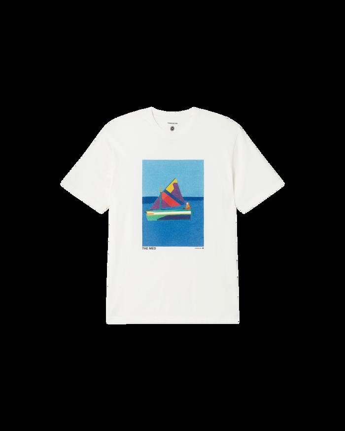 thinking mu Camiseta blanca barquito